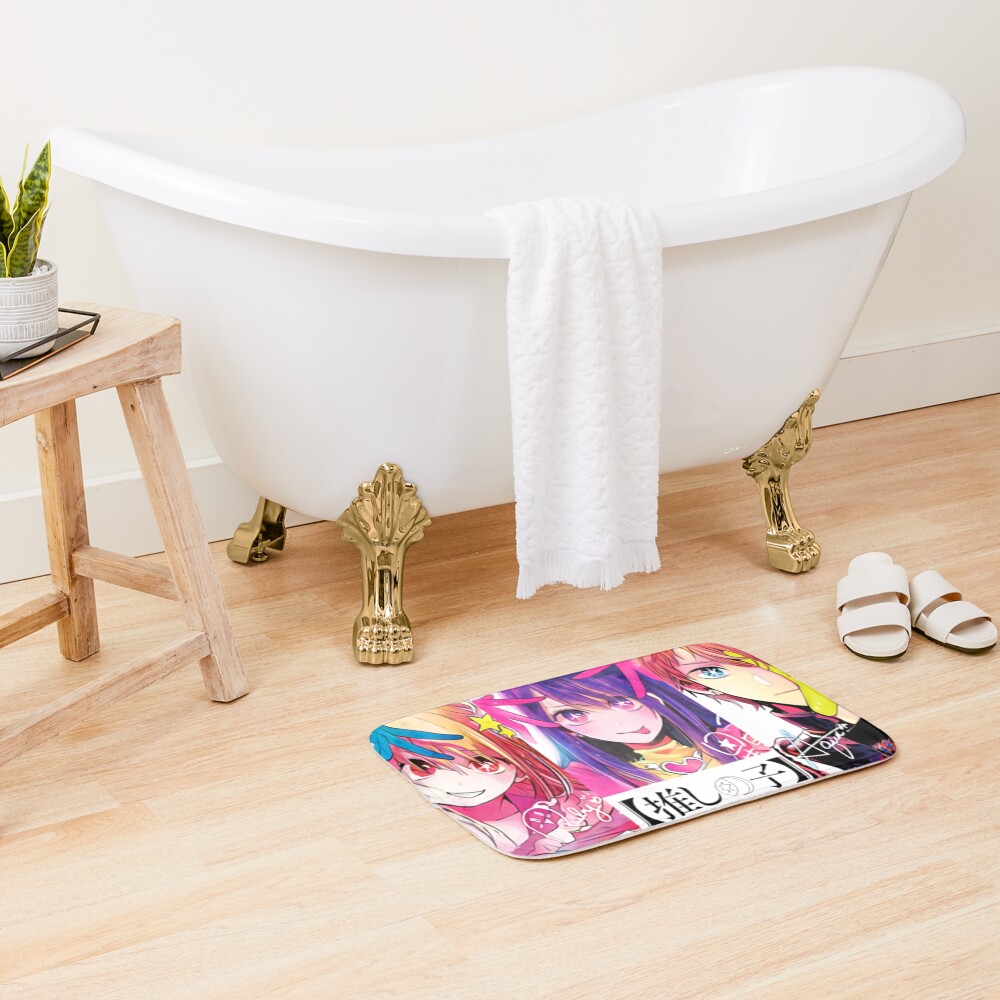 Oshi No Ko Poster Ai Ruby Aquamarine Hoshino Bath Mat - Image 2