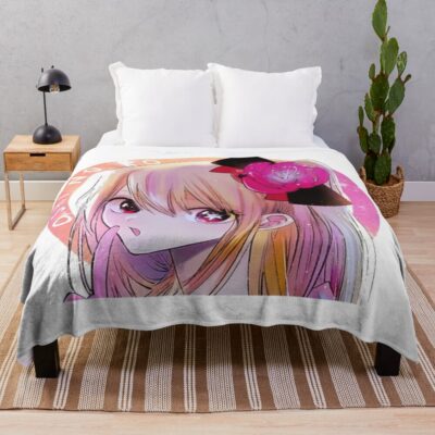 Oshi No Ko Anime Ruby Throw Blanket