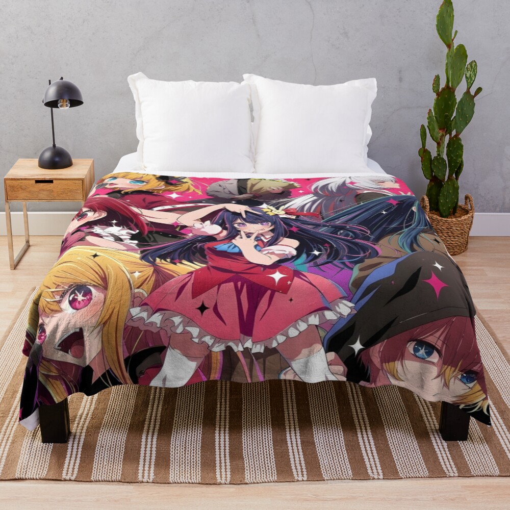 Oshi No Ko Member Throw Blanket