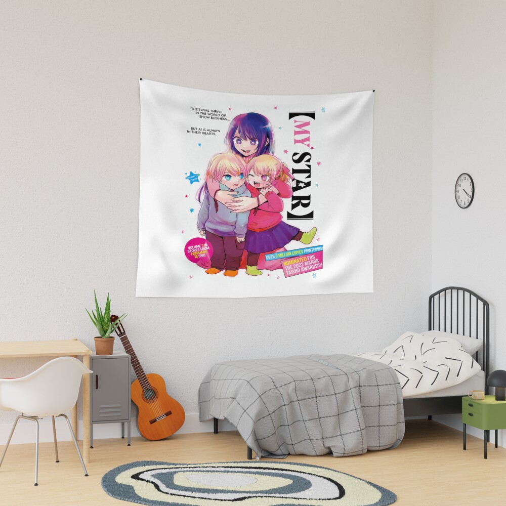Oshi No Ko Anime Ai With Chilren Tapestry